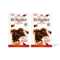 De Ruijter Chocolade vlokken puur 2-pack
