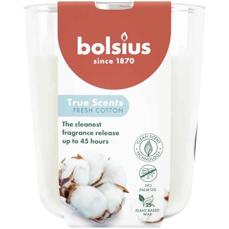 Bolsius True scents geurglas fresh cotton