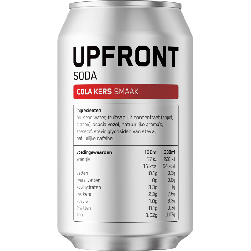 Een afbeelding van Upfront Soda cola kers smaak