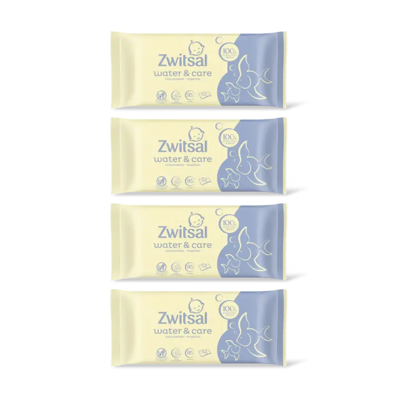 Water & care babydoekjes 4-pack
