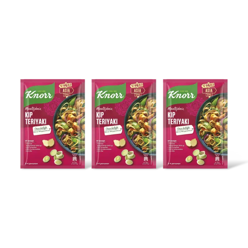 Knorr Maaltijdmix kip teriyaki 3-pack