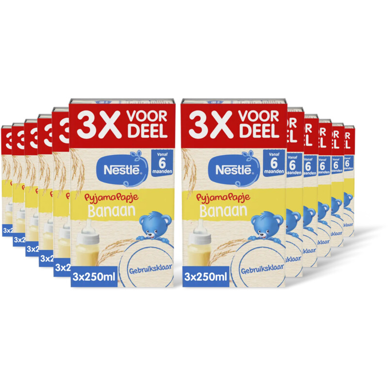 Nestlé Pyjamapapje banaan 6m+ 3x voordeel 12pck