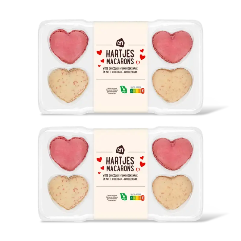 Hartjes macarons 2-pack