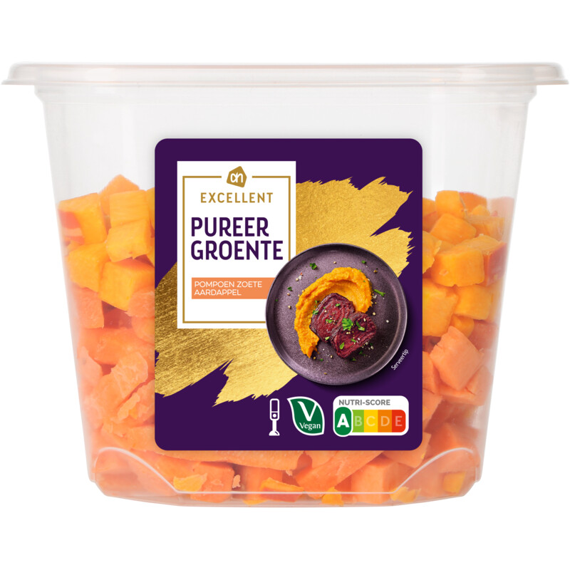 Een afbeelding van AH Excellent Pureergroente pompoen zoete aardappel