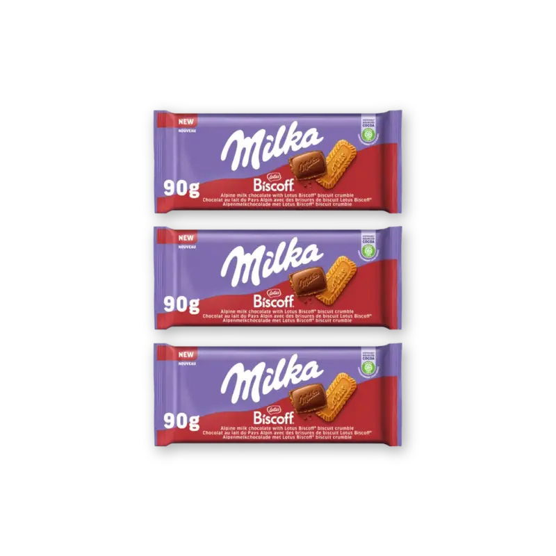 Chocoladereep lotus biscoff 3-pack