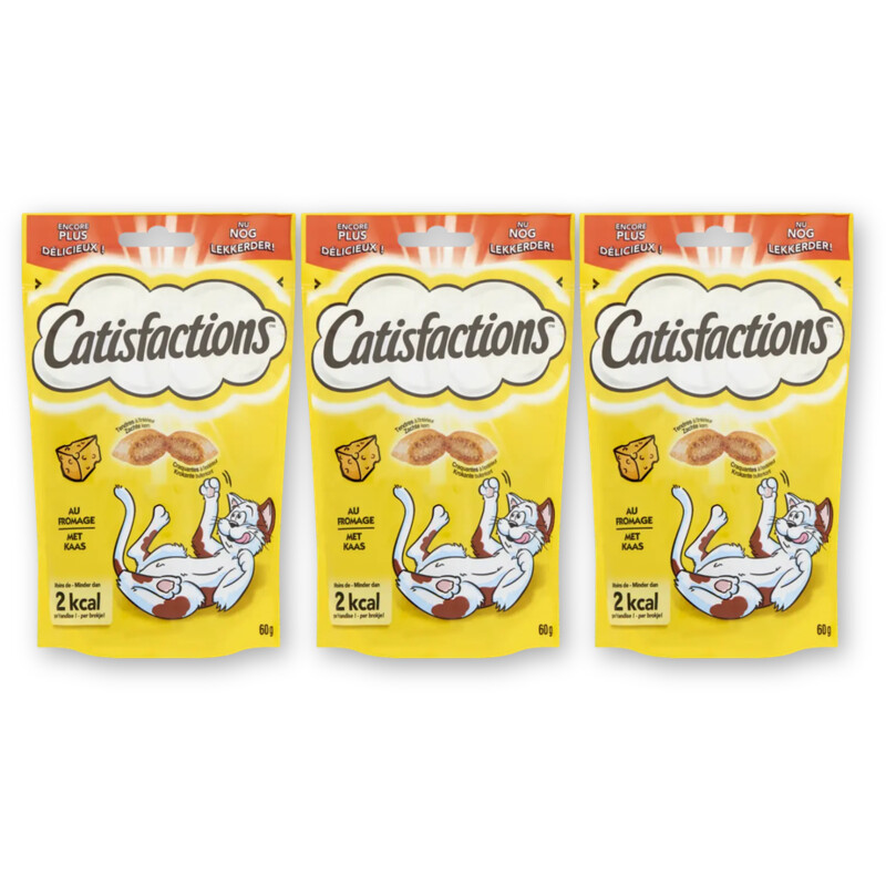 Catisfactions Kattensnack kaas 3-pack