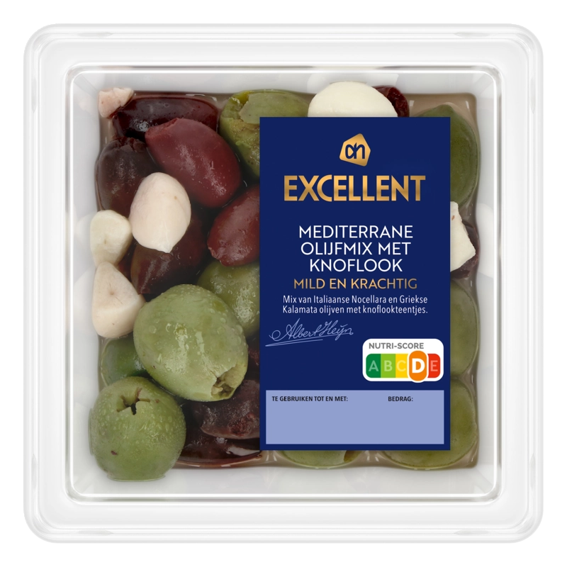 Mediterrane olijfmix met knoflook