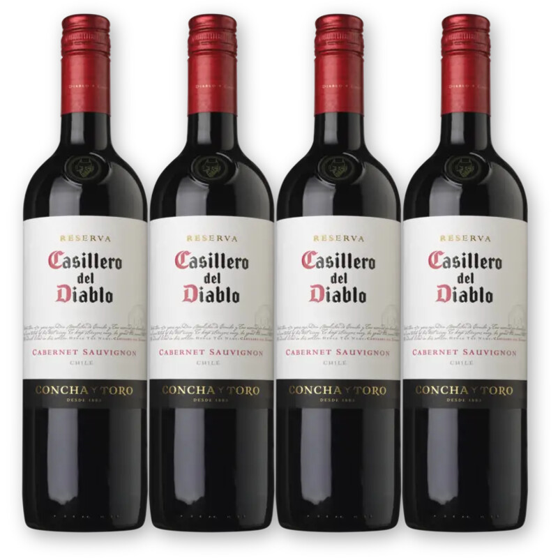 Casillero del Diablo Casillero Cab. Sauv. Res 4 flessen