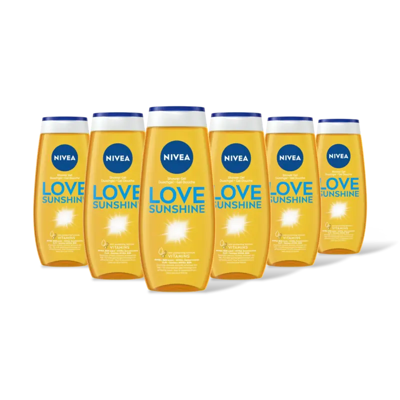 NIVEA Love sunshine douchegel 6-pack