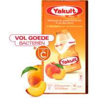 Een afbeelding van Yakult Plus perziksmaak 8-pack