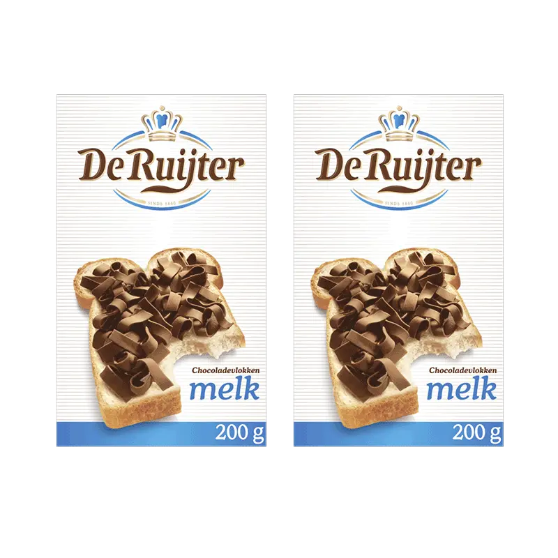 Chocolade vlokken melk 2-pack