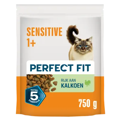 pdp-image-Perfect fit Kattenbrokken sensitive 1+ kalkoen