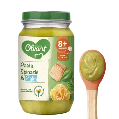 pdp-image-Olvarit Pasta, spinazie en zalm 8m+