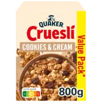 Quaker Cruesli cookies & cream value pack