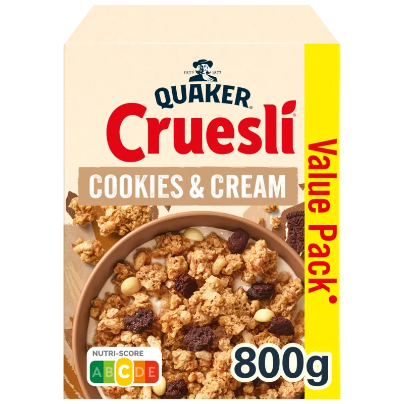 Quaker Cruesli cookies & cream value pack