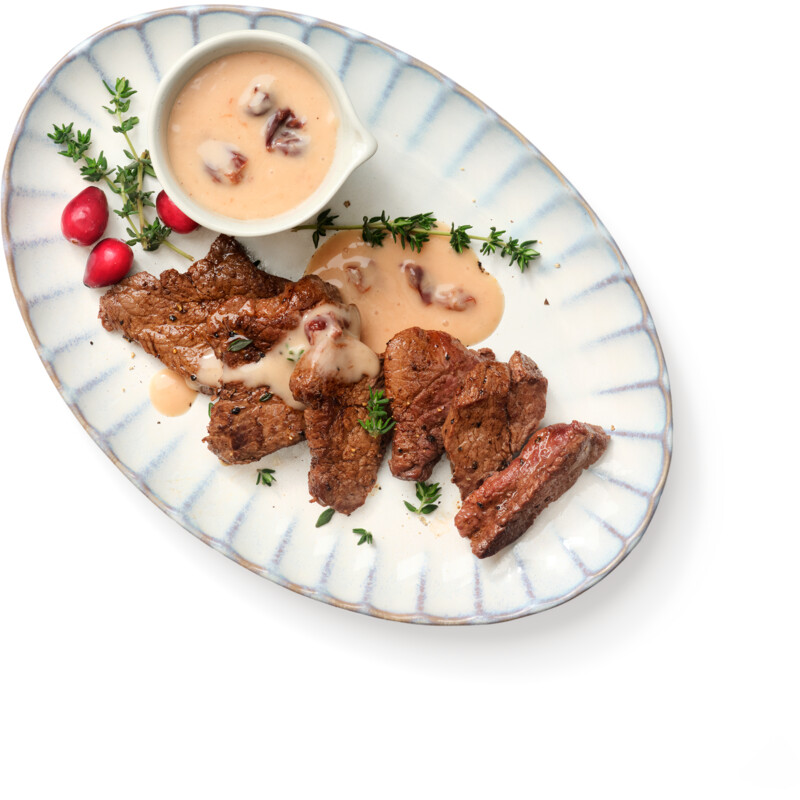 Een afbeelding van AH Excellent Rode wijn cranberry saus