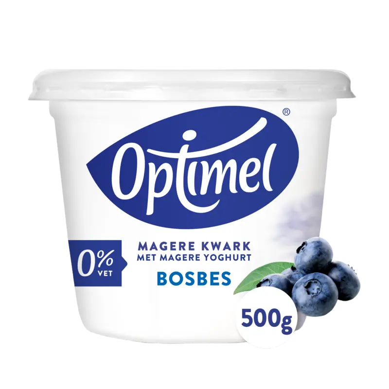 Magere Kwark met yoghurt Bosbes 0% Vet beker