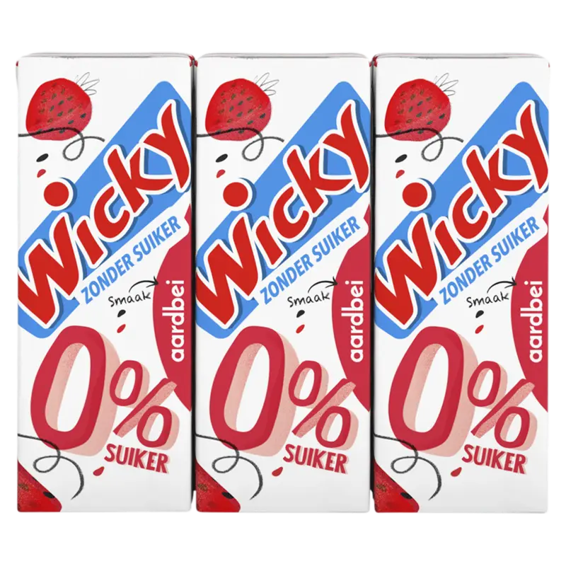 Aardbei 0% suiker 6-pack
