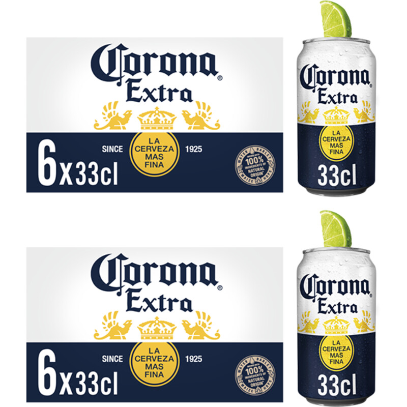 Een afbeelding van Corona Extra bier 6-pack 2-pack