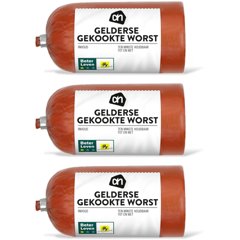 AH Gelderse gekookte worst 3-pack