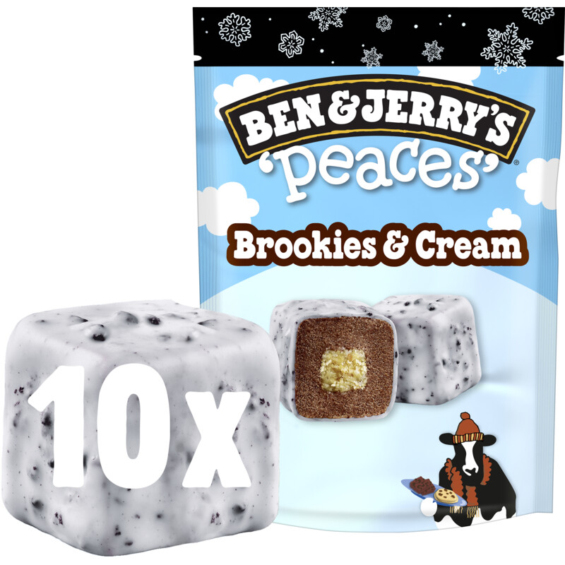 Een afbeelding van Ben & Jerry's Peaces brookies & cream