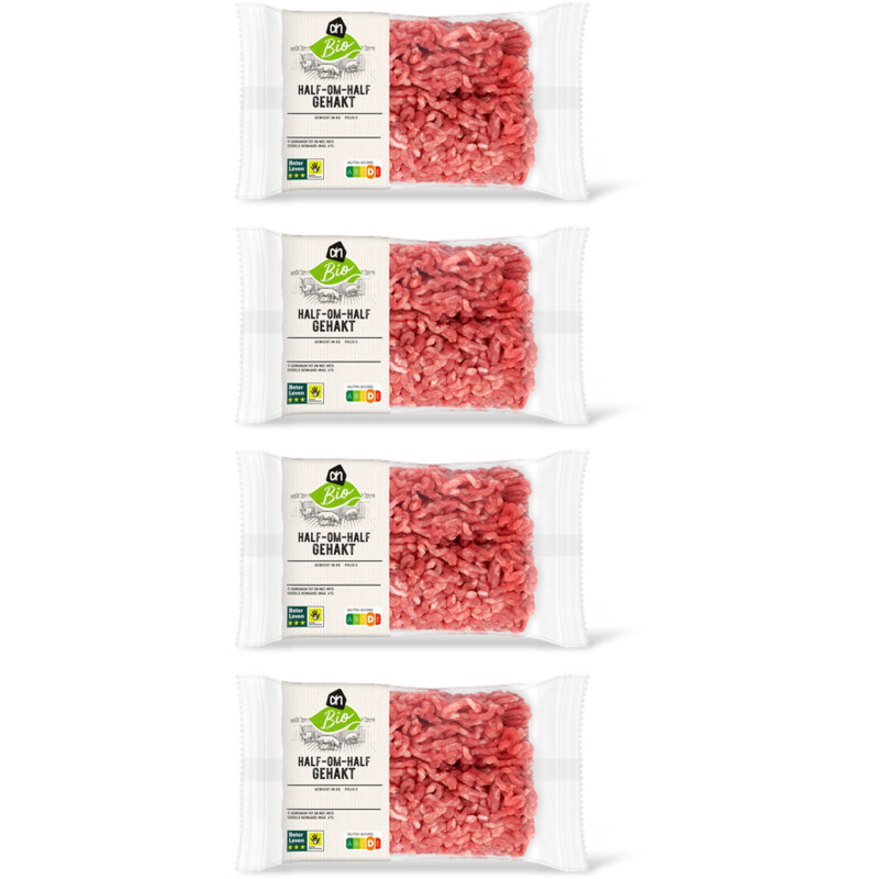 AH Biologisch Half-om-half gehakt 4-pack