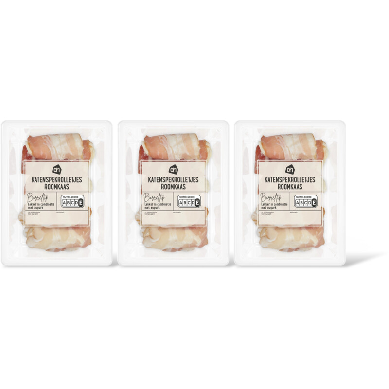 AH Katenspekrolletjes roomkaas 3-pack