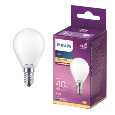 pdp-image-Philips Led fil kogel mat E14 40W