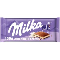 Een afbeelding van Milka Chocoladereep alpenmelk créme