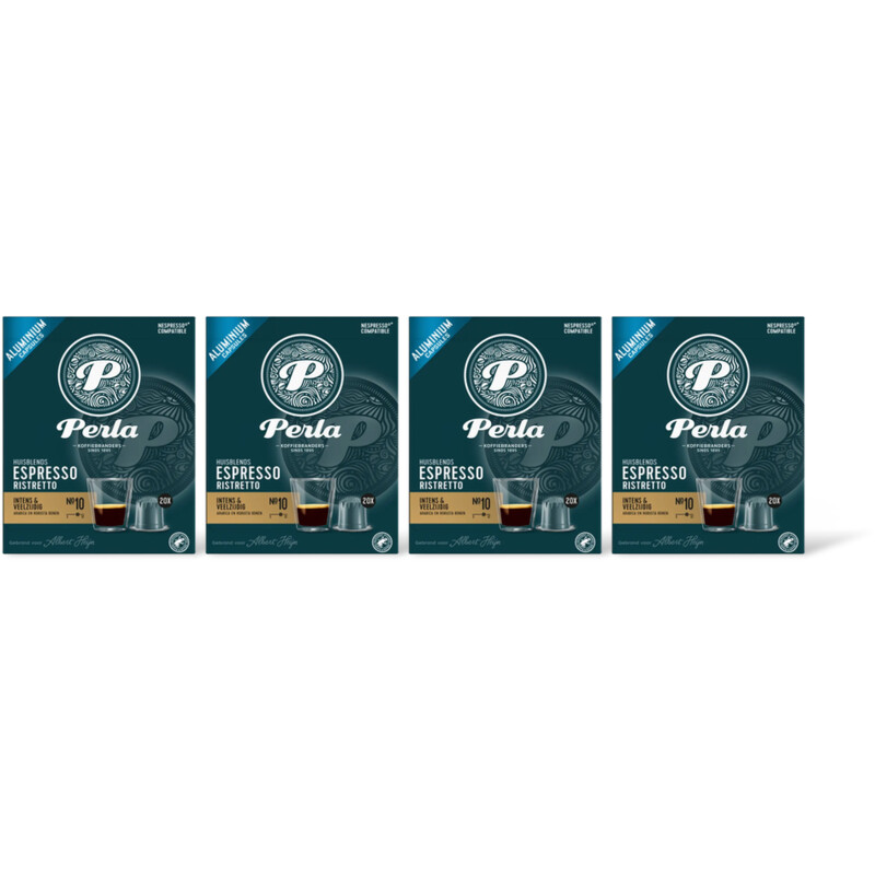 Perla Huisblends Espresso ristretto capsules 4-pack