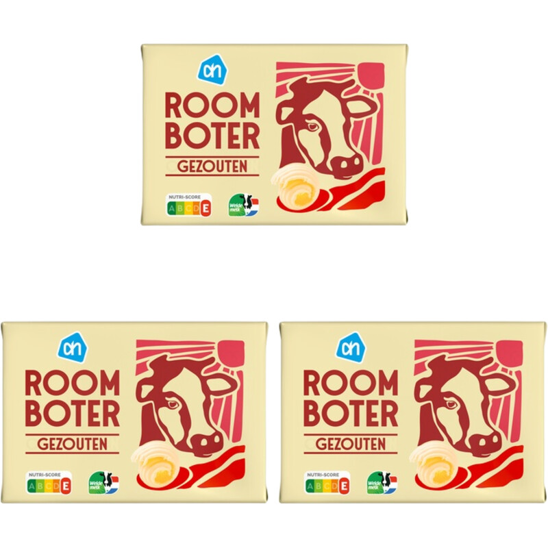Een afbeelding van AH Roomboter gezouten 3-pack