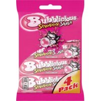 Een afbeelding van Bubblicious Strawberry splash kauwgom 4-pack
