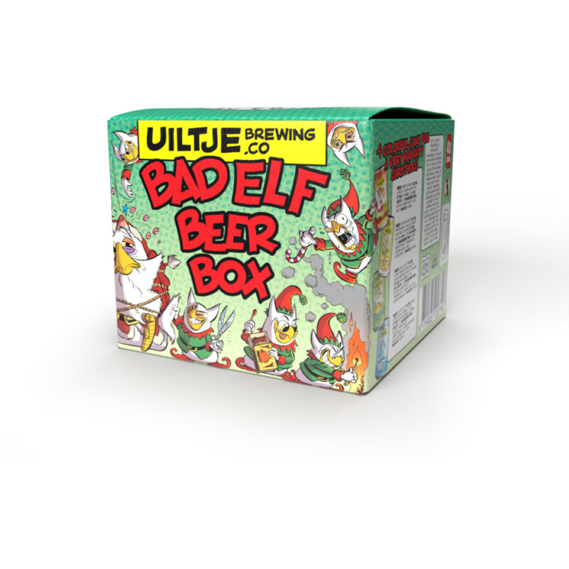 Een afbeelding van Uiltje Brewing Geschenkverpakking bad elf beerbox
