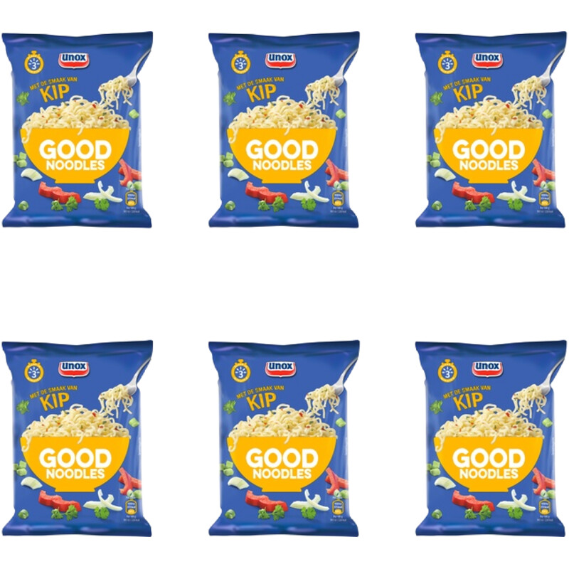Een afbeelding van Unox Good Noodles Kip 6-pack