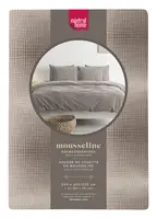 Mistral Home Dekbedovertrek mousseline bruin 2-pers