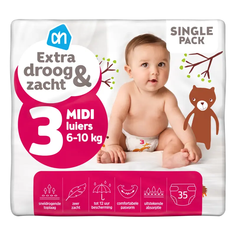 Extra droog en zacht luiers maat 3
