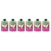 Organix Knijpfruit peer framboos 6m+ 6-pack