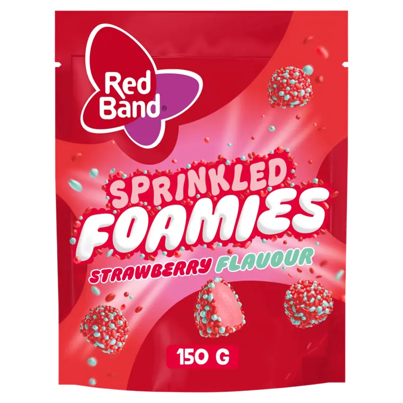 Red Band Sprinkled foamies strawberry