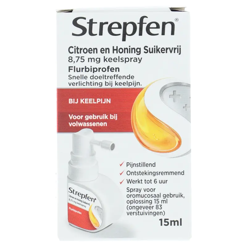 Strepfen Keelspray citroen & honing