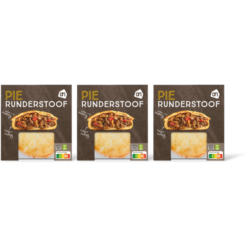 AH Pie runderstoof ui 3-pack