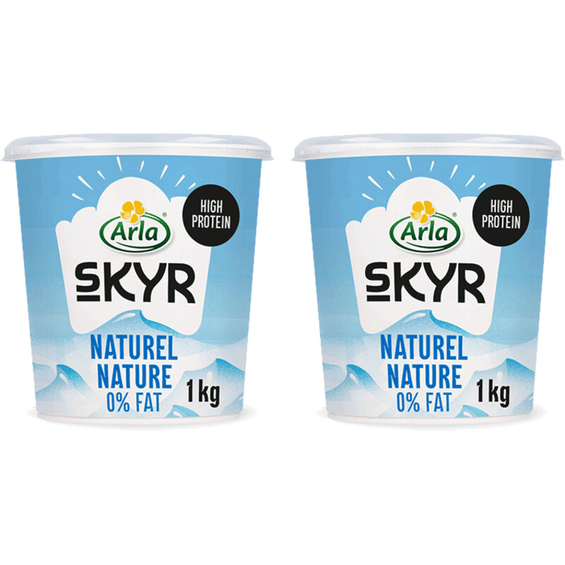 Een afbeelding van Arla Skyr naturel yoghurt 0% fat XL 2-pack