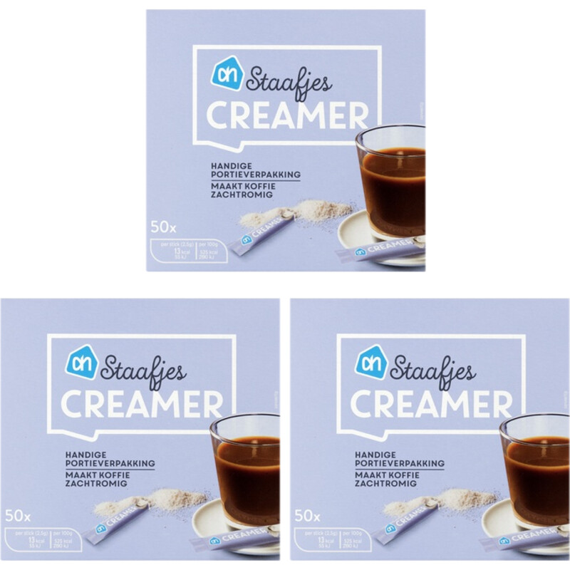 Een afbeelding van AH Creamerstaafjes 3-pack