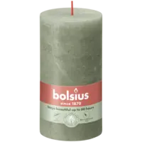 Bolsius Rustieke kaars olijfgroen 13cm