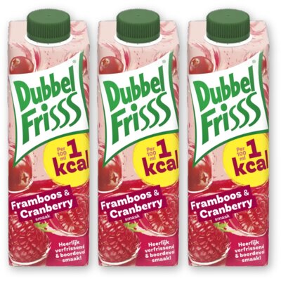 pdp-image-DubbelFrisss 1kcal framboos & cranberry 3-pack