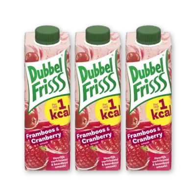 pdp-image-DubbelFrisss 1kcal framboos & cranberry 3-pack