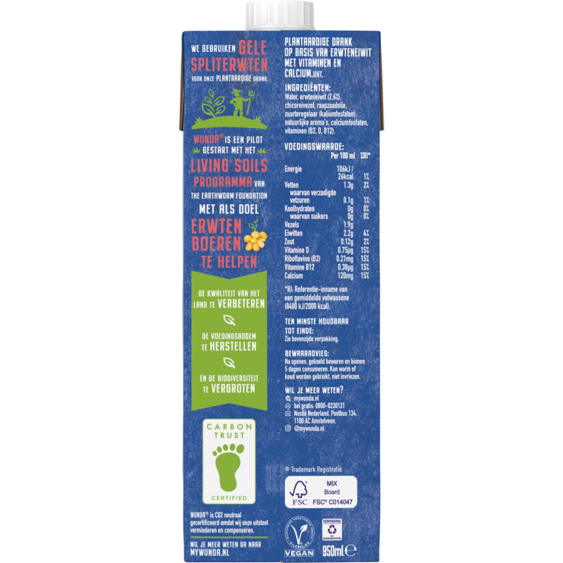 Een afbeelding van Wunda Unsweetened plantaardig