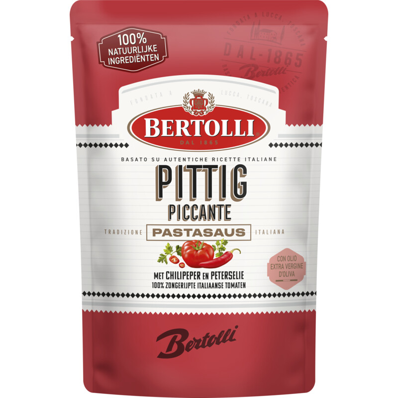 Een afbeelding van Bertolli Pastasaus in zak pittig
