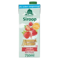 Van de Boom Aardbei framboos siroop 0% suiker