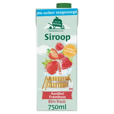pdp-image-Van de Boom Aardbei framboos siroop 0% suiker