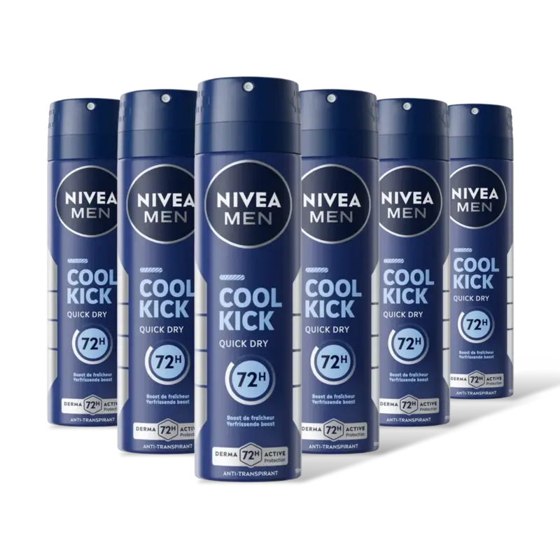 NIVEA Men cool kick anti transpirant spray 6pk
